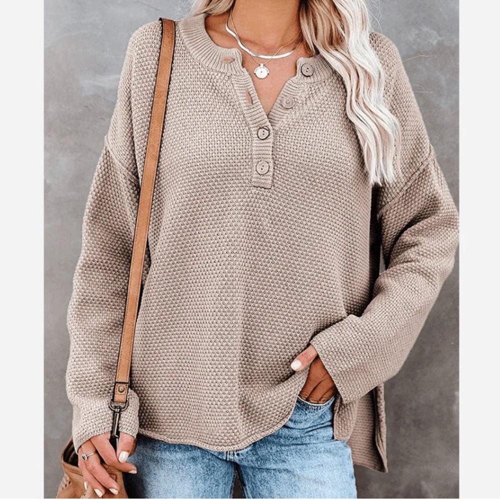 Boho Beach Hut: Tan Waffle Top